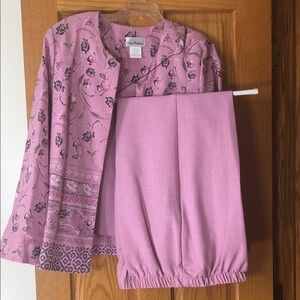 Olivia Matthews Pink Floral Pantsuit